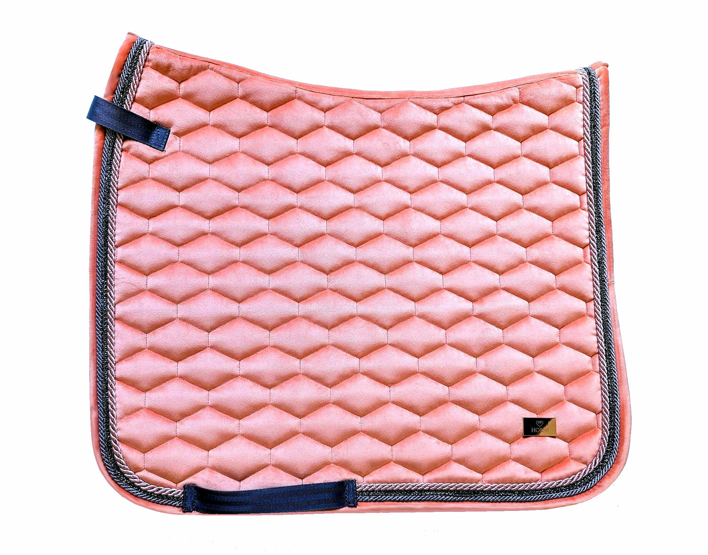 Tapis de selle en velours - Pêche | Dressage | Collection Sparkle Horses