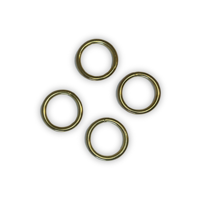 Anelli saldati in ottone oro o argento (4 pezzi)