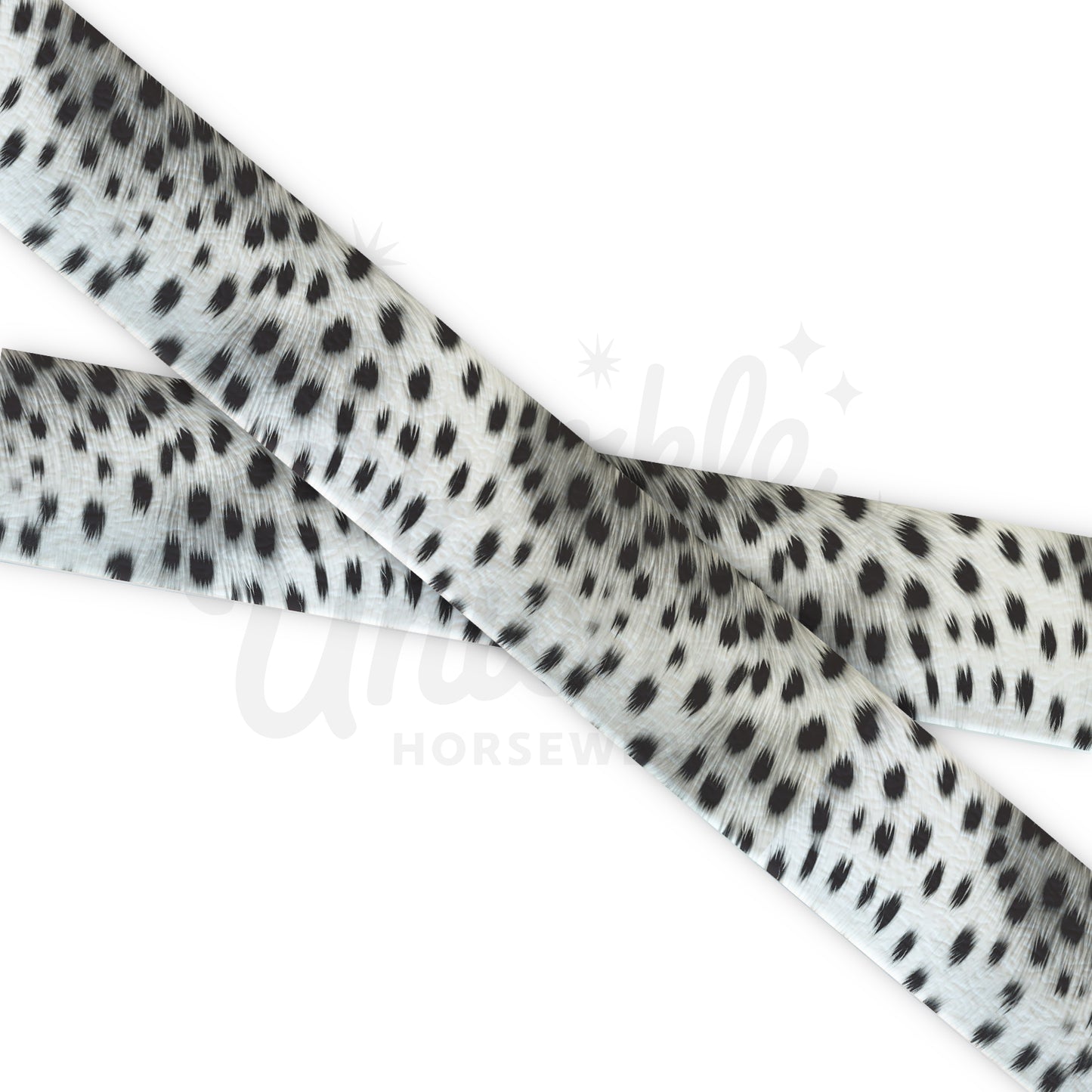 Wild - White Leopard - Biothane Tape - UV Printed