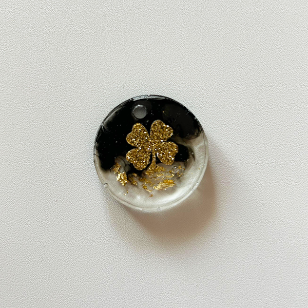 Medaglietta AmberTail in resina trasparente con personalizzazione - Ø 3.5 cm