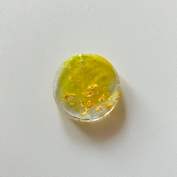 Medaglietta AmberTail in resina trasparente con personalizzazione - Ø 3.5 cm