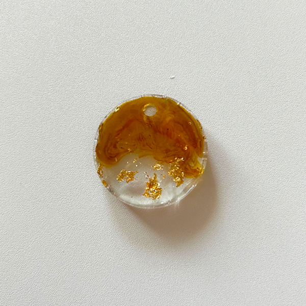 Medaglietta AmberTail in resina trasparente con personalizzazione - Ø 3.5 cm