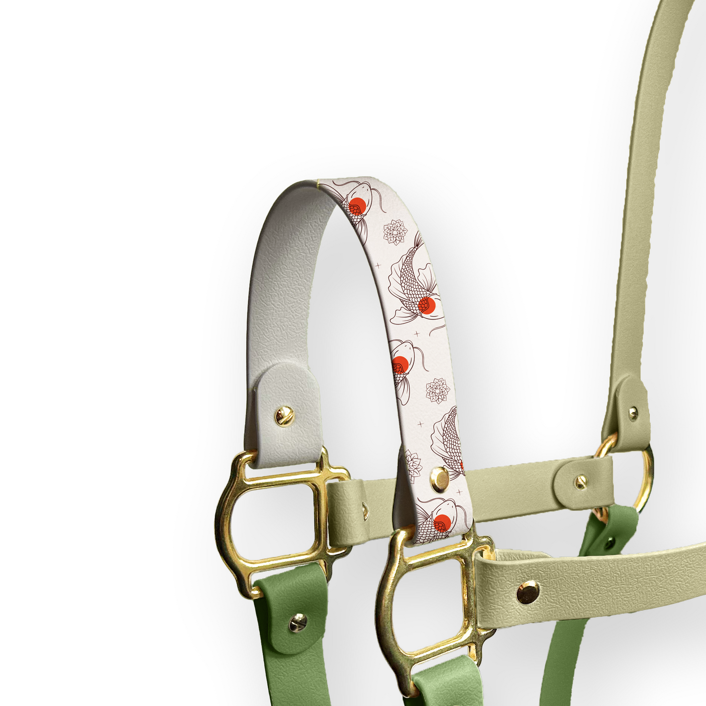 Nasalina Japanese Sensation in Biothane with unique floral print detail, stylish and customizable for every adventure.