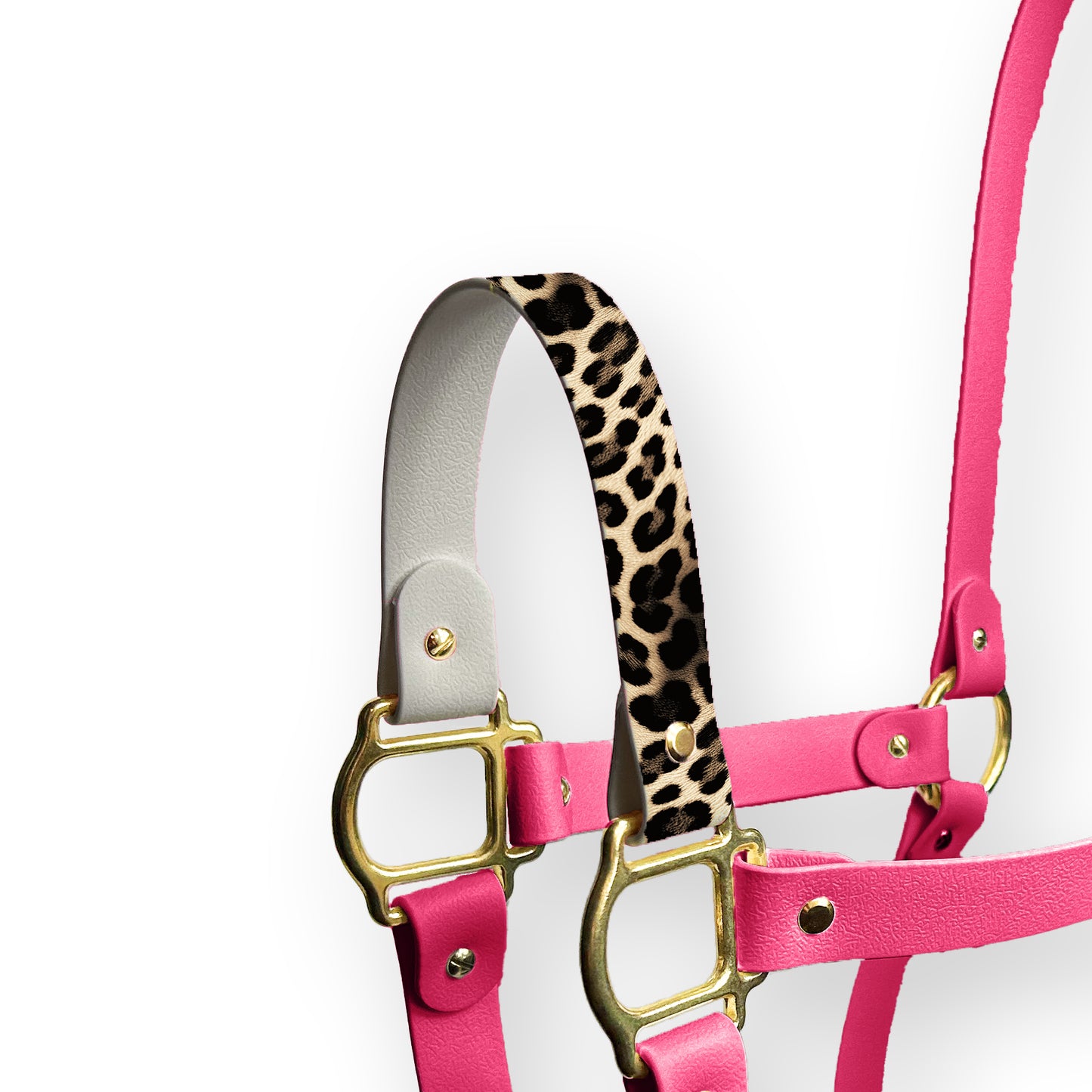 Pink Flamingo Halter - Snow Leopard