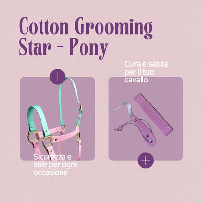 PONYLAYERS - Cotton Grooming Star - Nettapiedi + Pony Brush