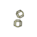 Anelli saldati 3 finestre in ottone (2 pezzi)