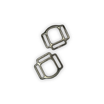 Anelli saldati 3 finestre in ottone (2 pezzi)