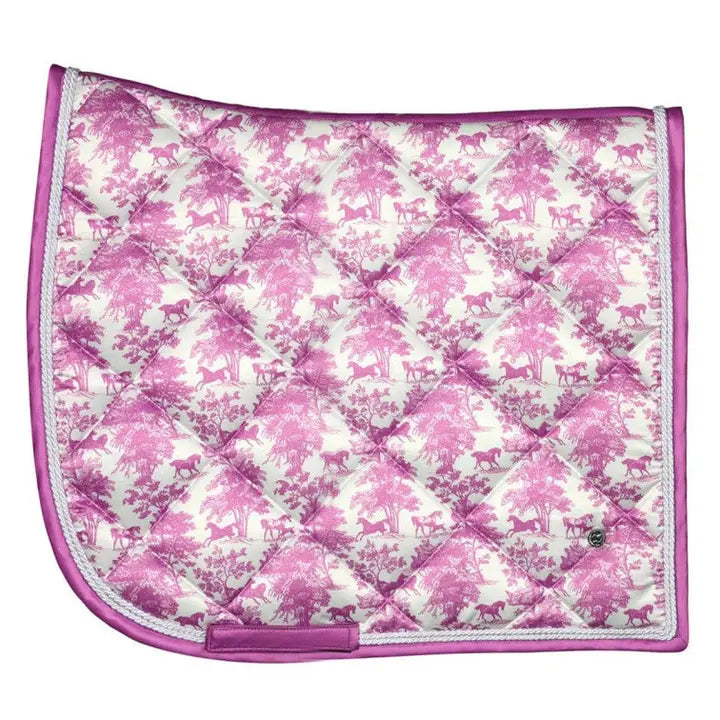 Fashion Art Saddle Pad - Pink/White | Dressage