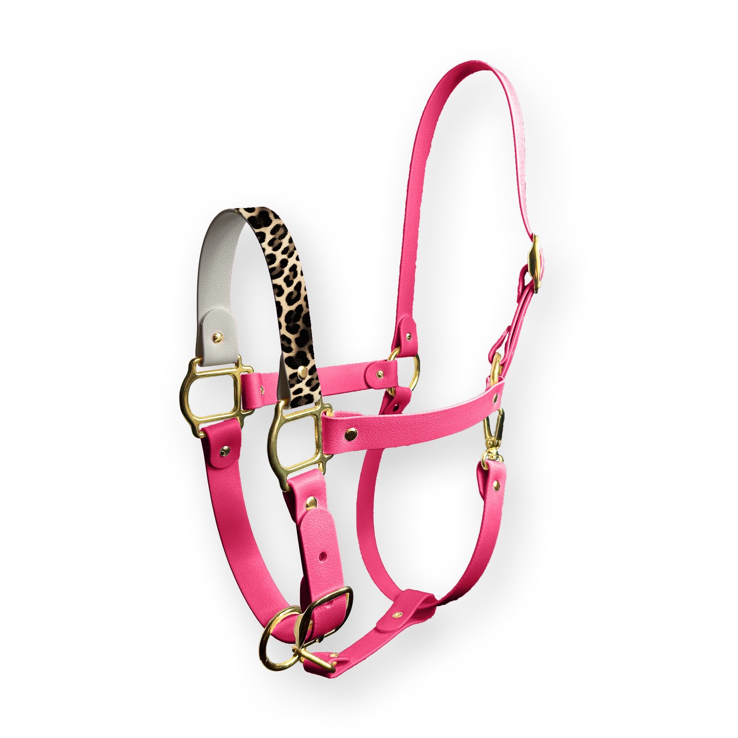 Pink Flamingo Halter - Snow Leopard