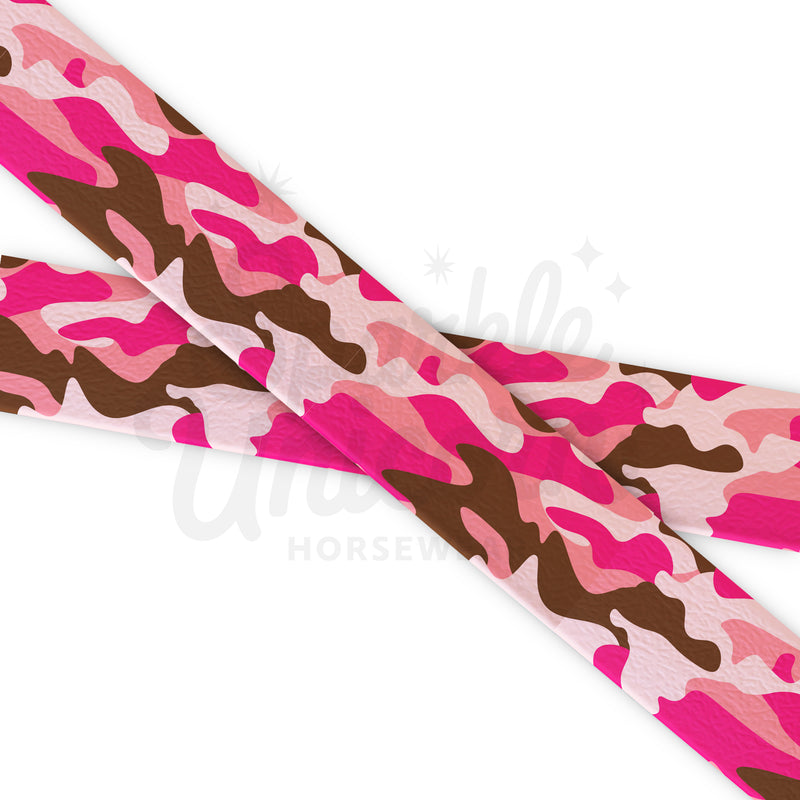 Camo - Pink Soldier - Fettuccia Biothane - Stampato UV