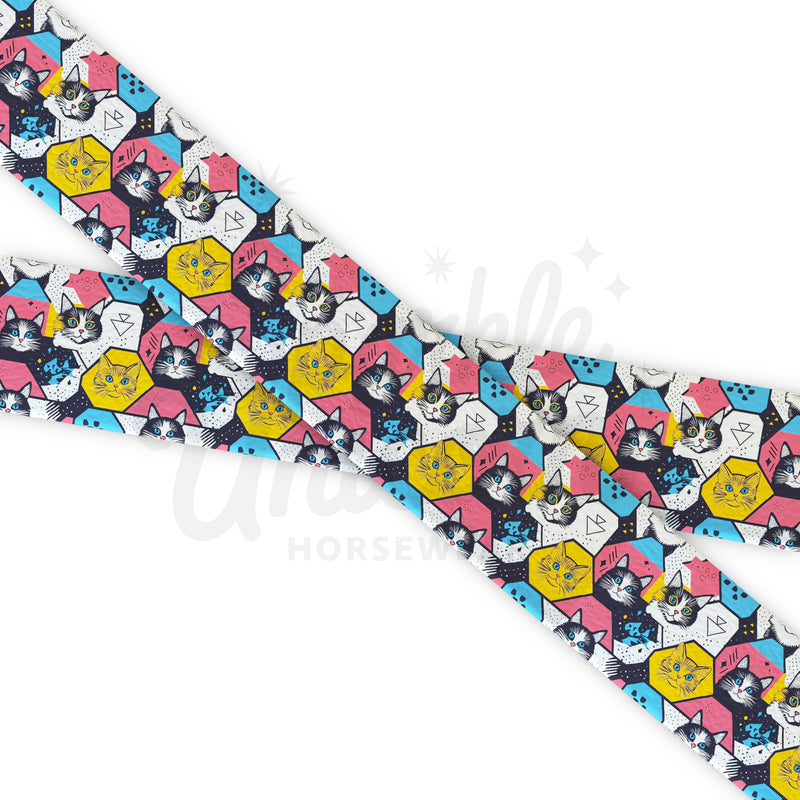 Cats - Modern Art Cats - Fettuccia Biothane - Stampato UV