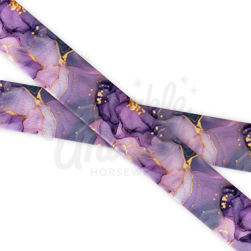 Marble - Lavander Smoke - Fettuccia Biothane - Stampato UV