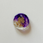Medaglietta AmberTail in resina trasparente con personalizzazione - Ø 3.5 cm