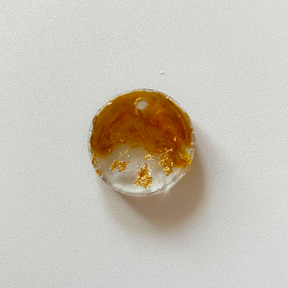 Medaglietta AmberTail in resina trasparente con personalizzazione - Ø 3.5 cm