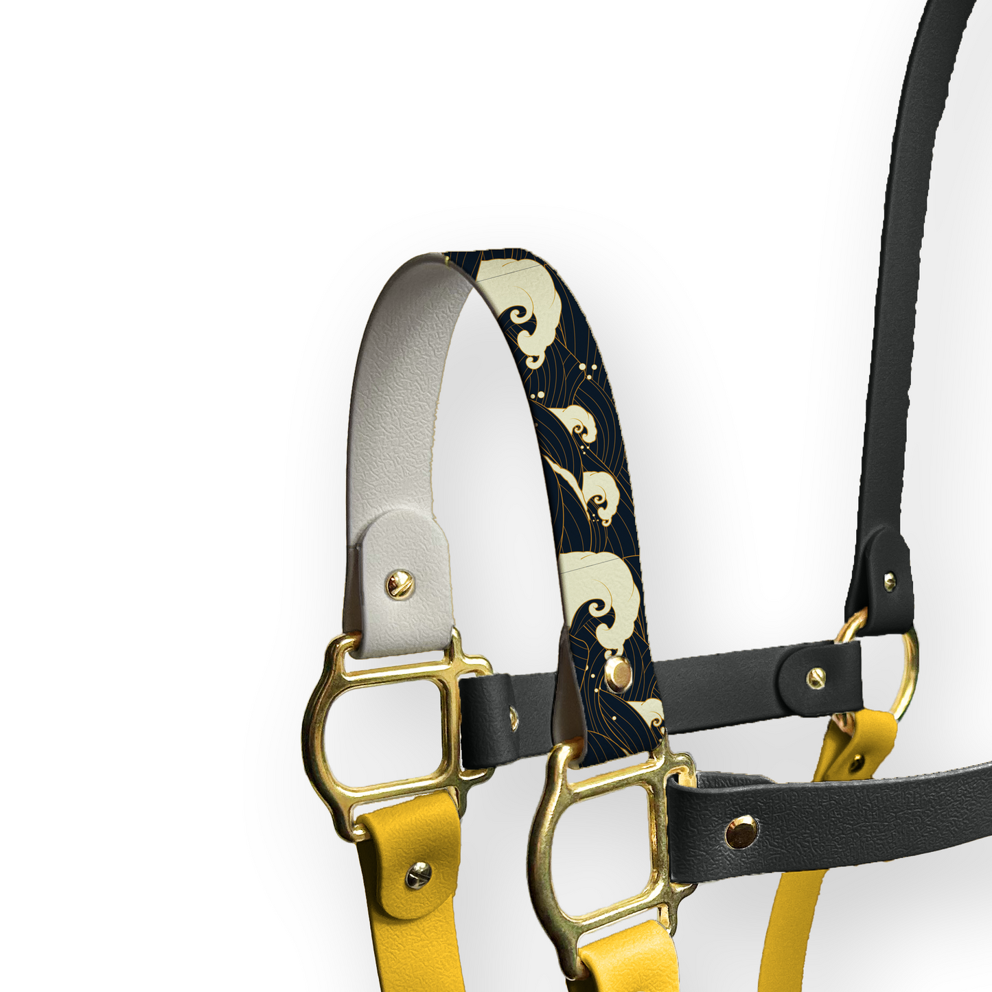 Golden Tide: Capezza in Biothane | Lusso Artigianale Made in Italy per Cavalli