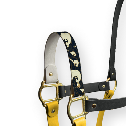 Golden Tide: Capezza in Biothane | Lusso Artigianale Made in Italy per Cavalli