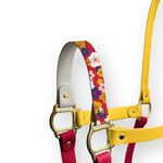 Nasalina Japanese Sensation - Imperial Bloom: Biothane halter with vibrant floral design, water-resistant and durable.