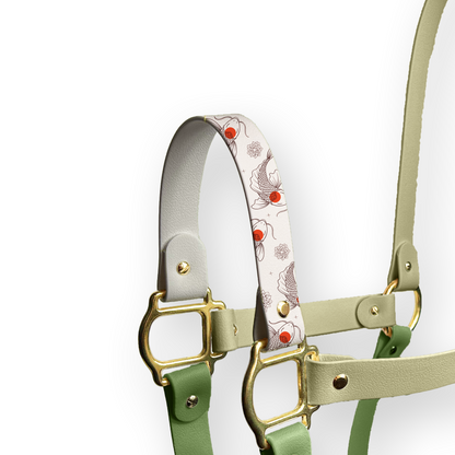 Nasalina Japanese Sensation in Biothane with unique floral print detail, stylish and customizable for every adventure.