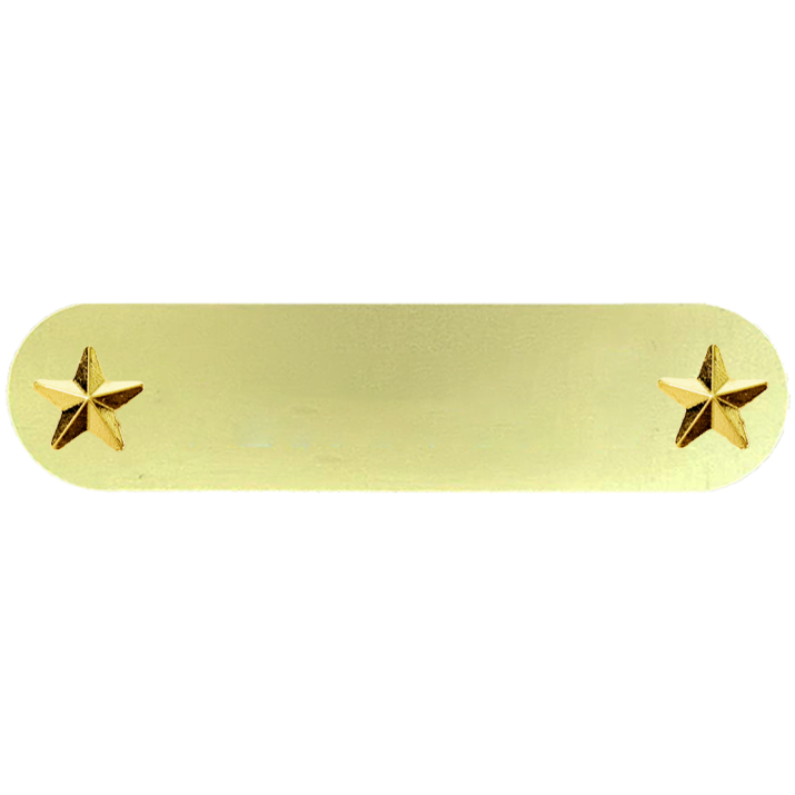 Targhetta in Alluminio Anodizzato - Oro - Stelle / Normale